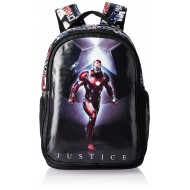 Iron Man Justice School Bag, Black - 19 Inch
